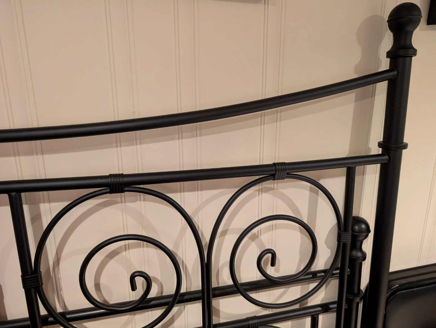 Black Metal Scroll Headboard & Footboard - photo 2