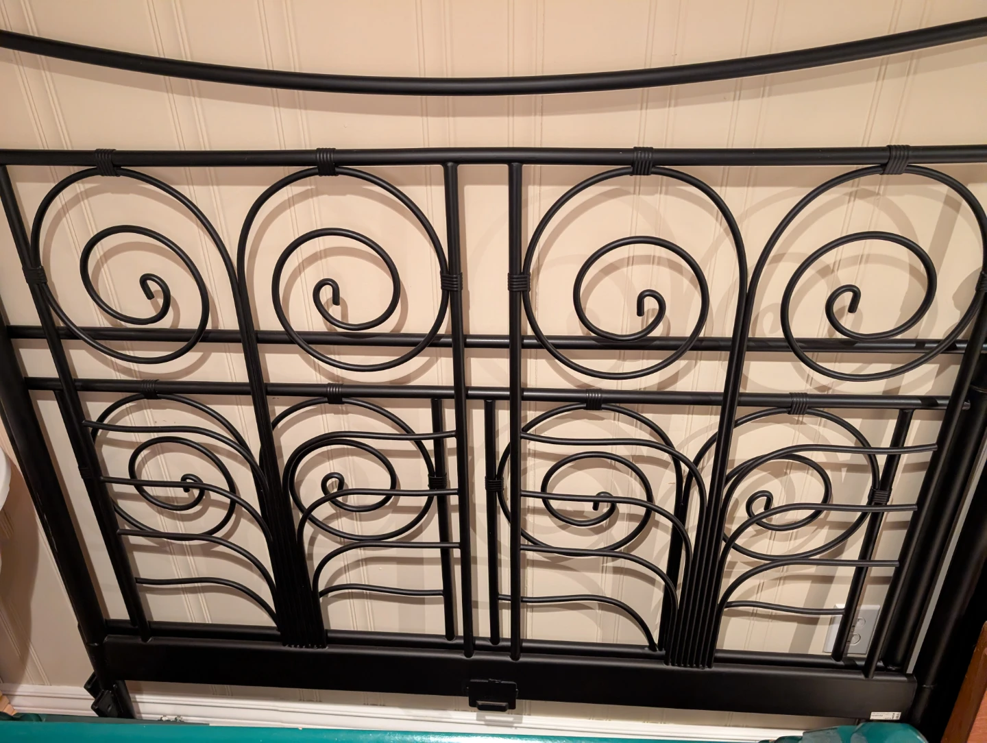Black Metal Scroll Headboard & Footboard - photo 3