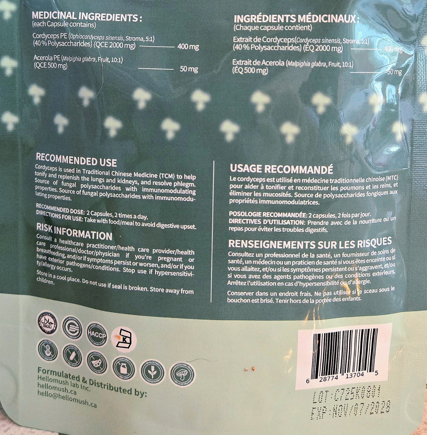 Hellomush Cordyceps Capsules, 90 Vegetarian Capsules - photo 3