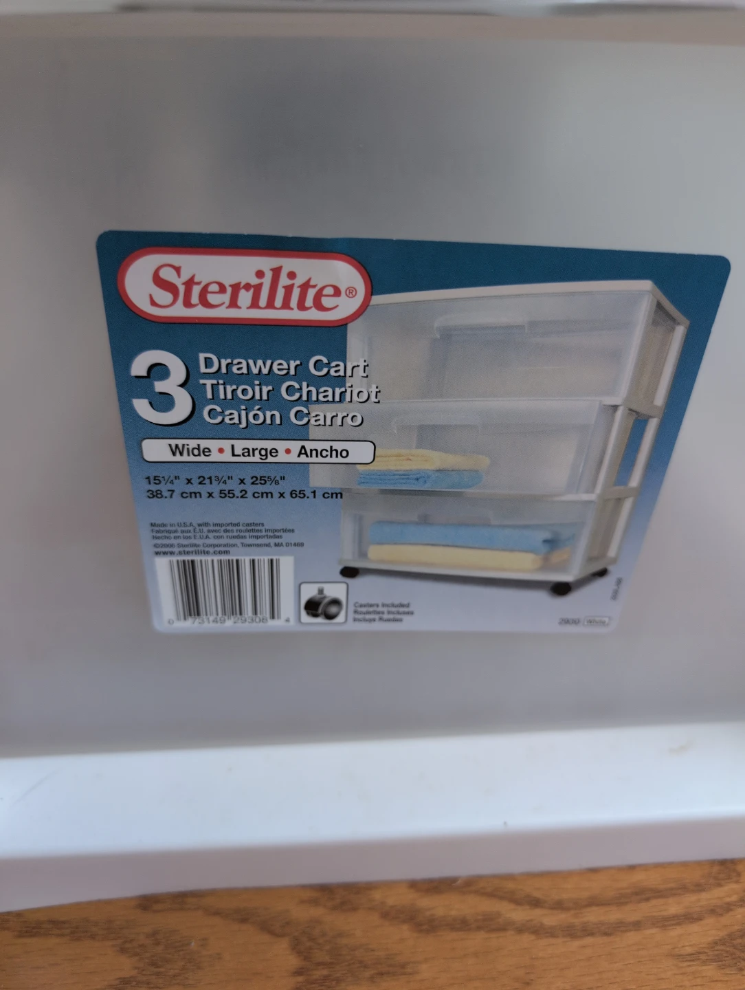Sterilite 3 Drawer Cart - photo 2