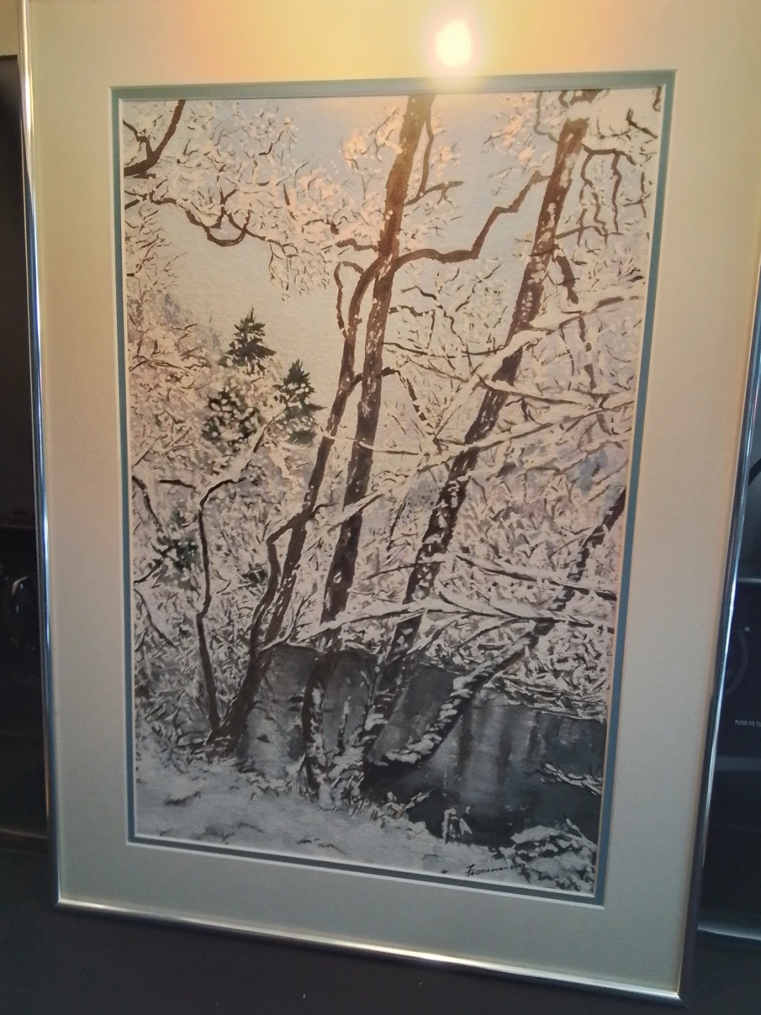 “Winter On The Madawaska” Impressionistic Pastel Painting