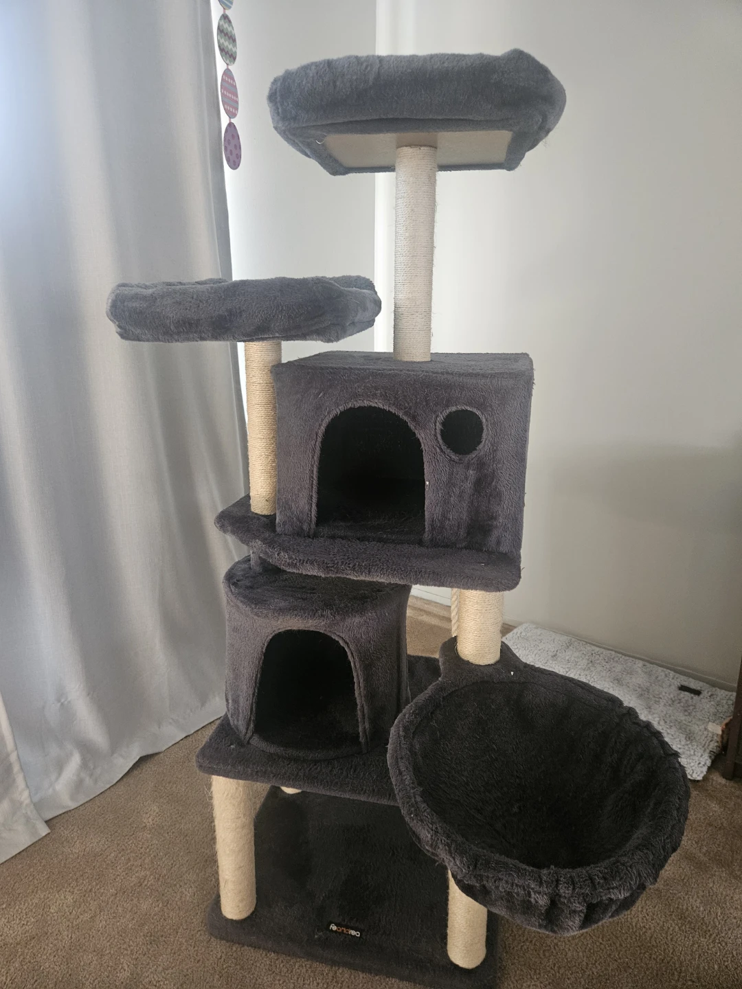 Dark Grey Multi-Level Cat Tree Condo - photo 4