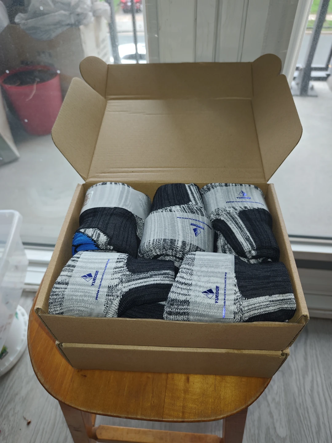 YUEDGE 5-Pack Athletic Crew Socks - Black/XL - photo 2