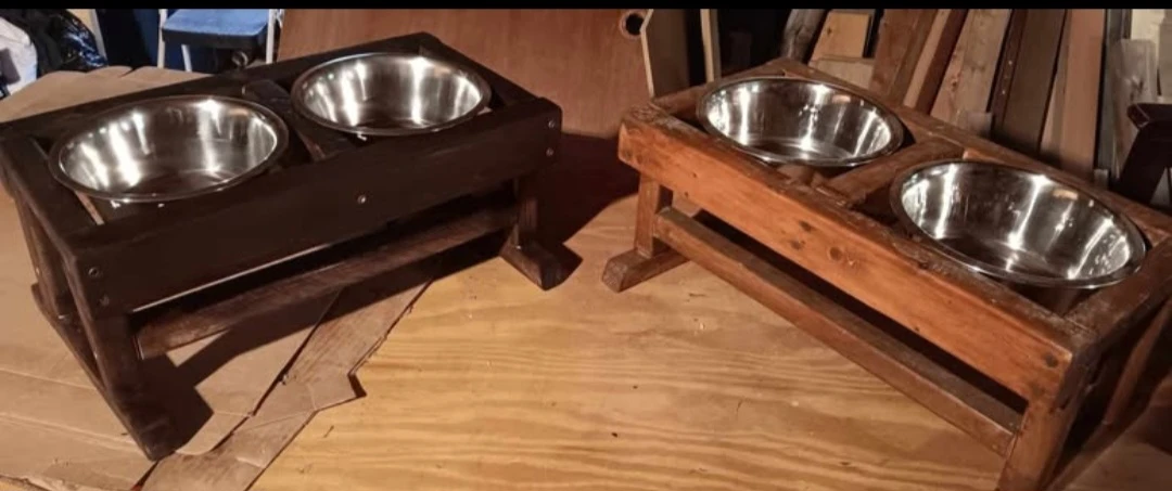Raised Dog Feeder with Stainless Steel Bowls - photo 3
