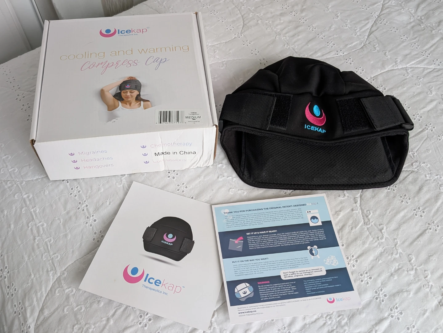 IceKap Cooling and Warming Compress Cap - Medium