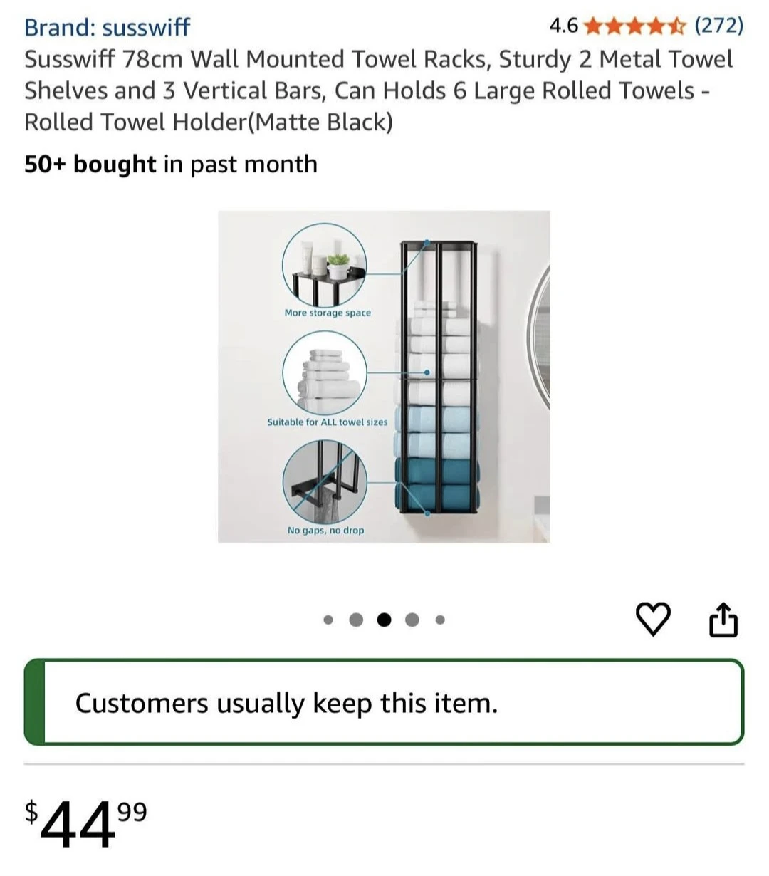 Wall-Mounted Towel Rack
