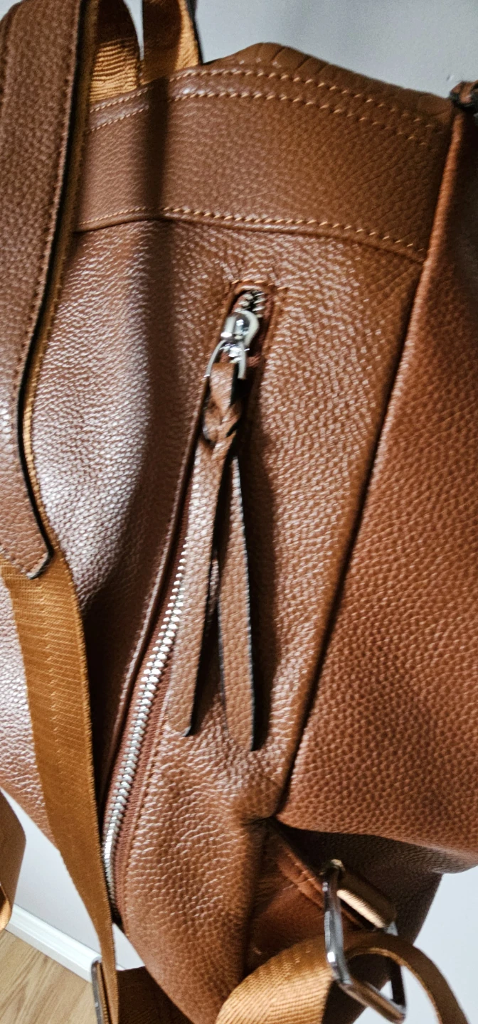 Brown Faux Leather Backpack Purse - photo 4