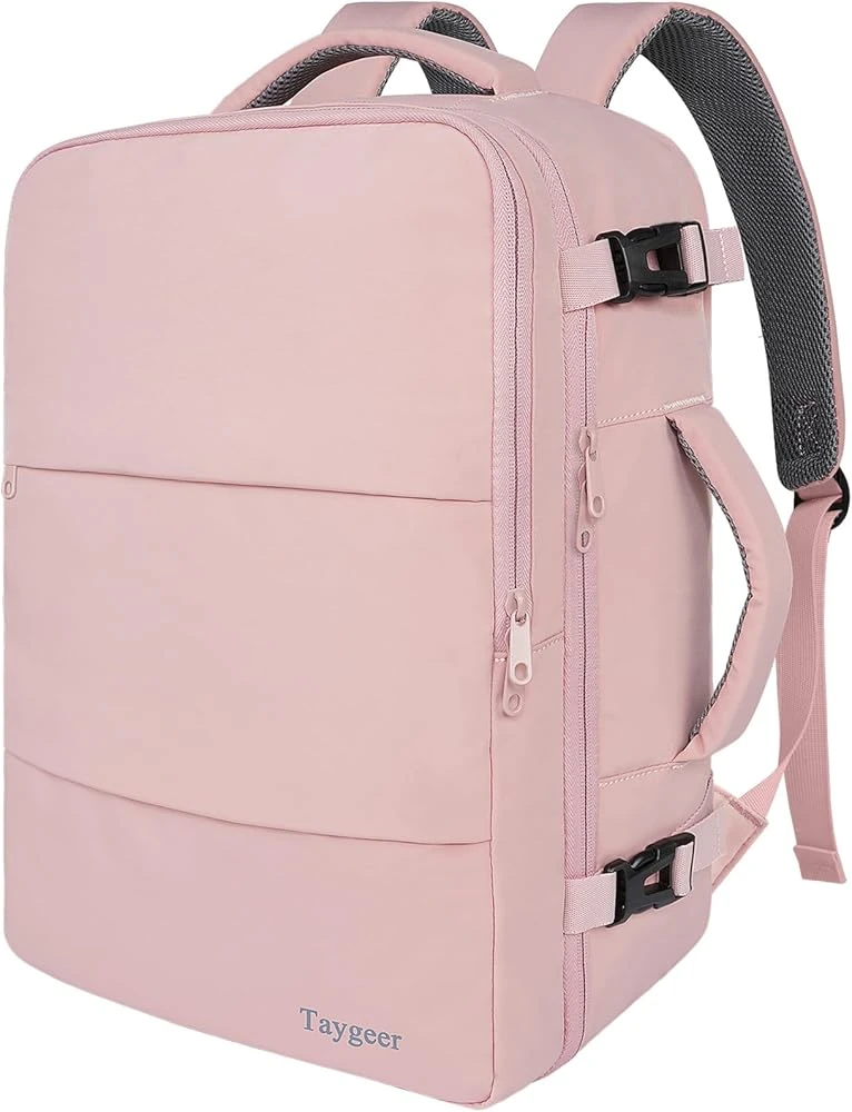 Taygeer Pink Carry-On Backpack for Travel - 0.9kg