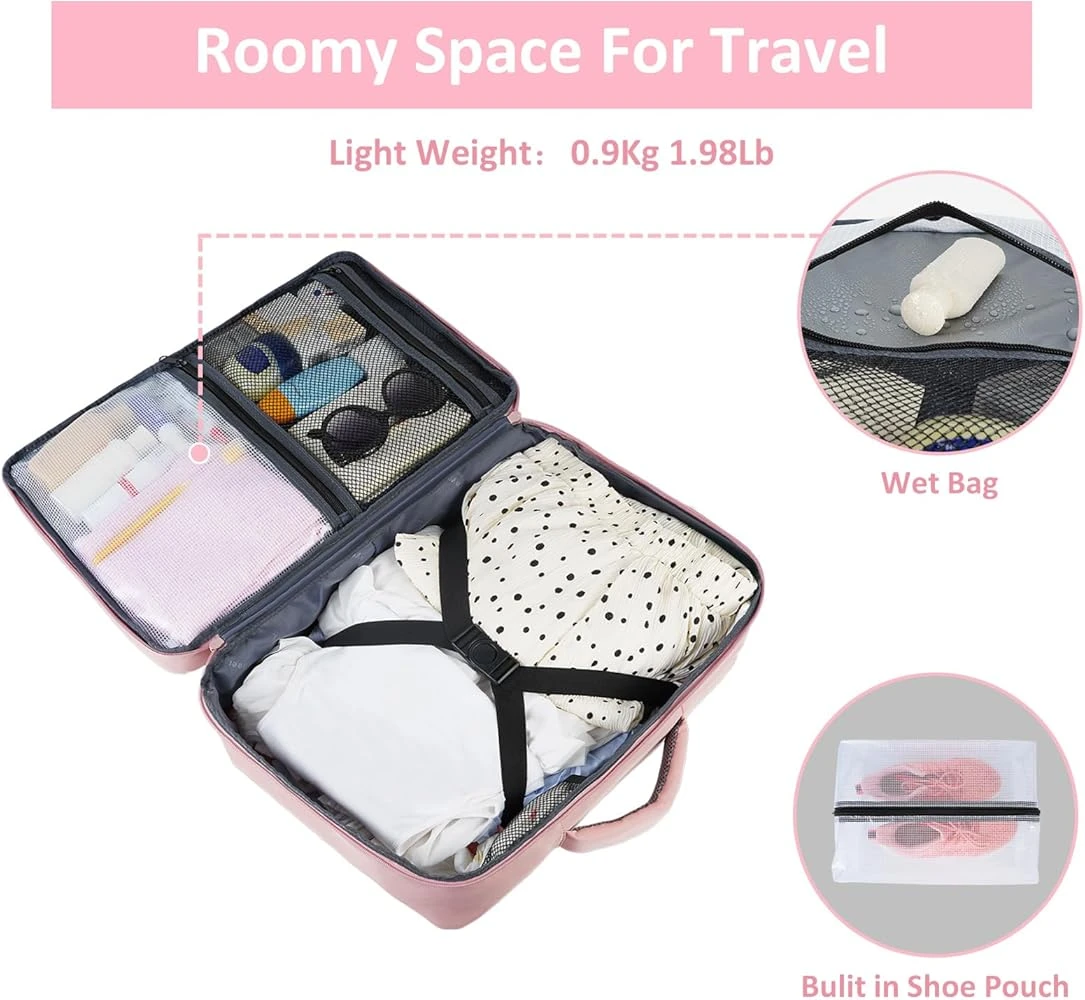Taygeer Pink Carry-On Backpack for Travel - 0.9kg - photo 2