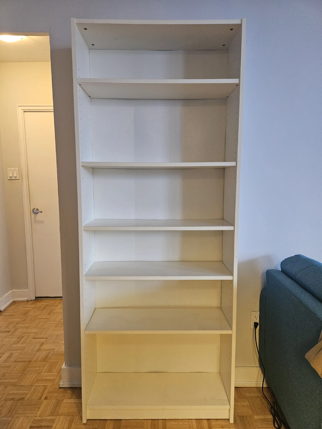 Ikea Billy 6 Shelf Bookshelf w Adjustable Shelves