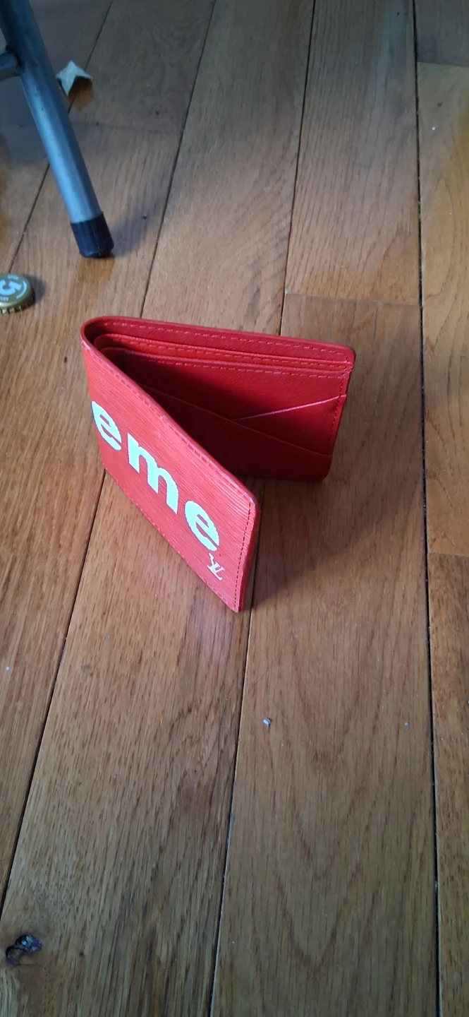 Supreme x Louis Vuitton Red Bifold Wallet