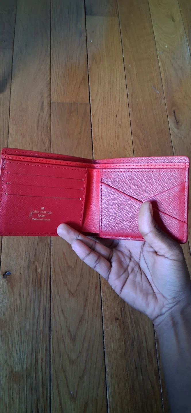 Supreme x Louis Vuitton Red Bifold Wallet - photo 2