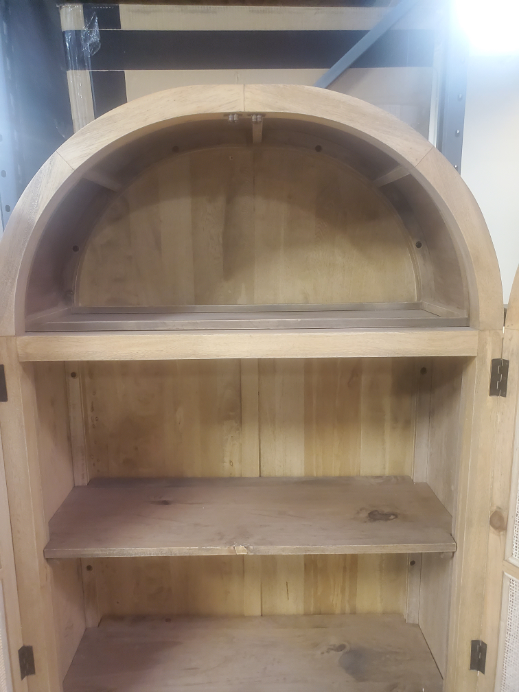 Wooden Amorie with Rattan Doors - photo 3