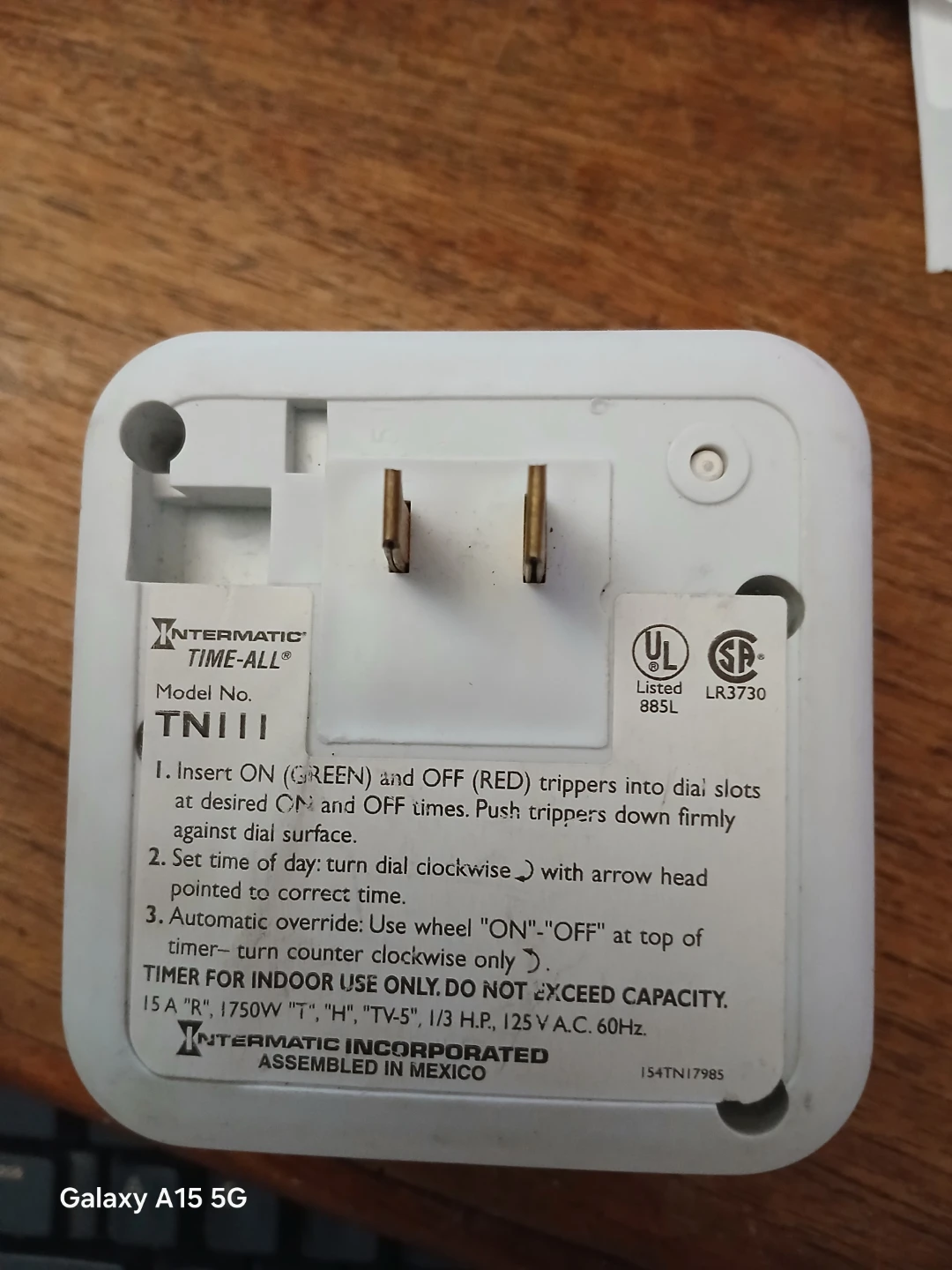Intermatic Time-All Timer Model TN111 - photo 2
