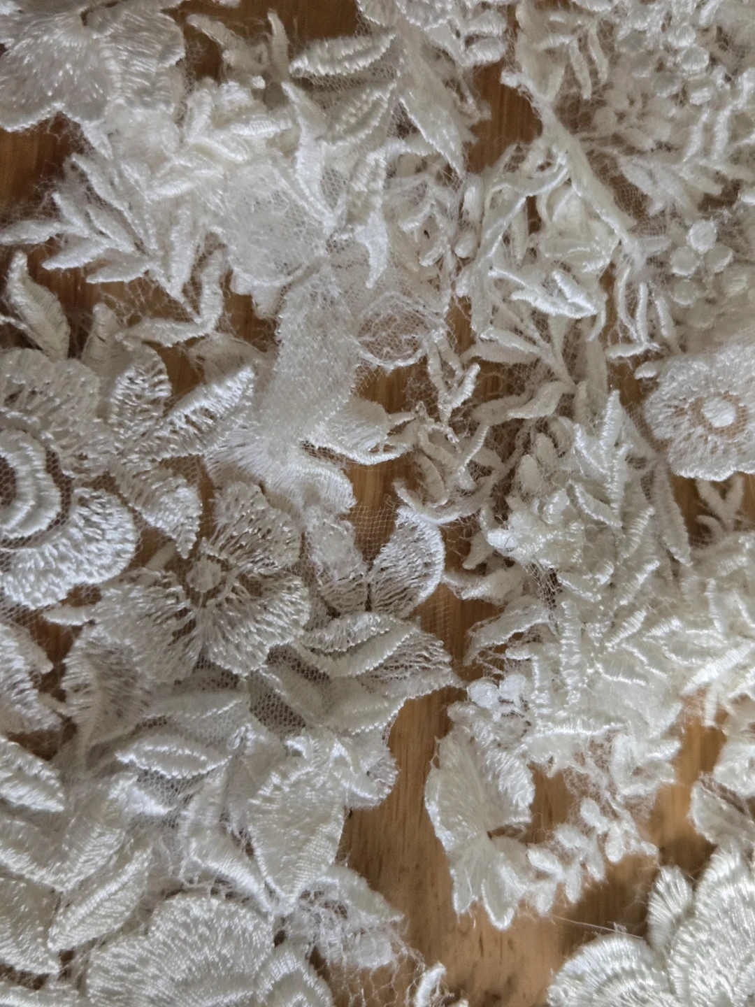 White Lace Fabric Applique