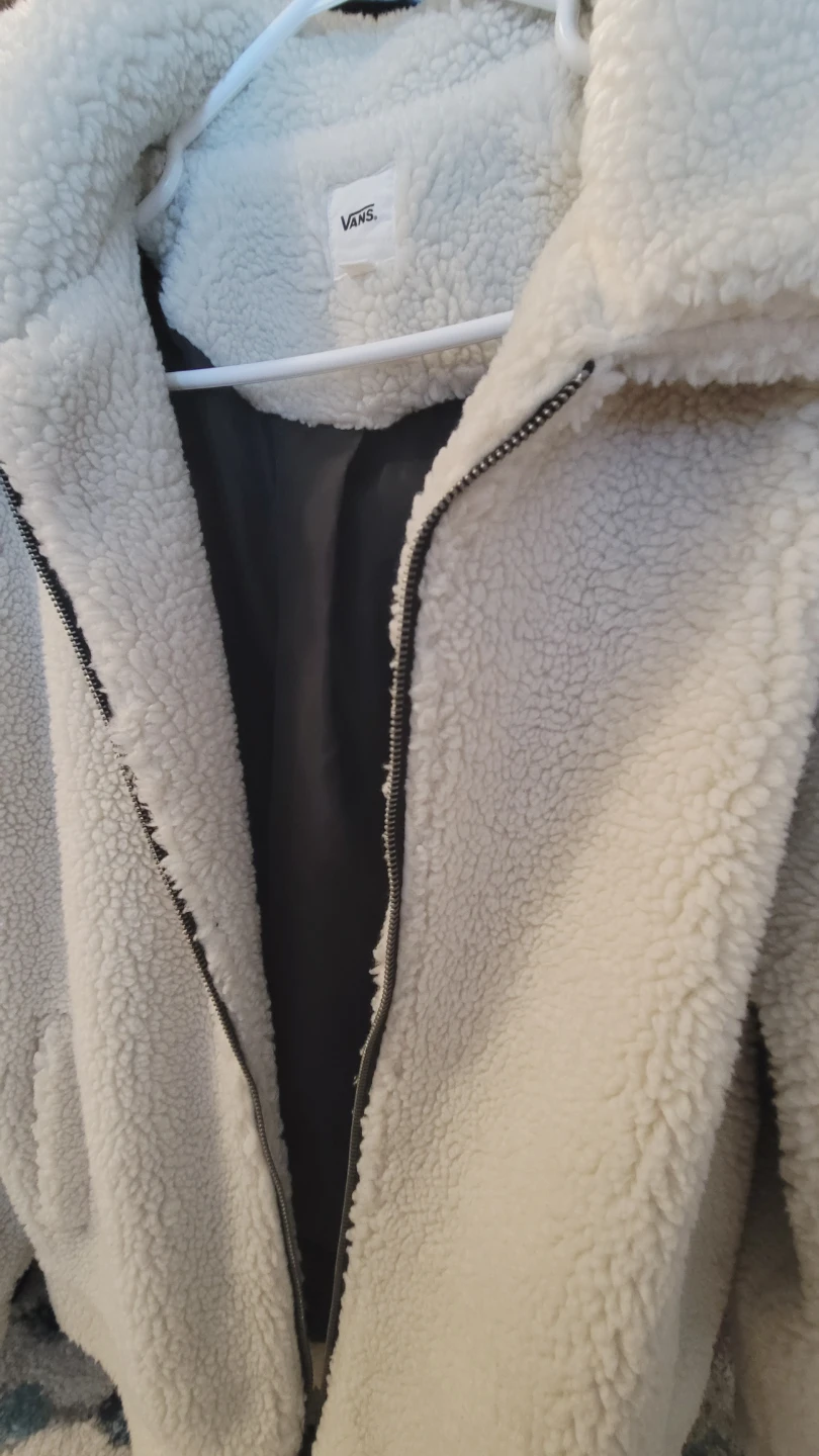 Vans Fleece Zip-Up Jacket - Cream - photo 5
