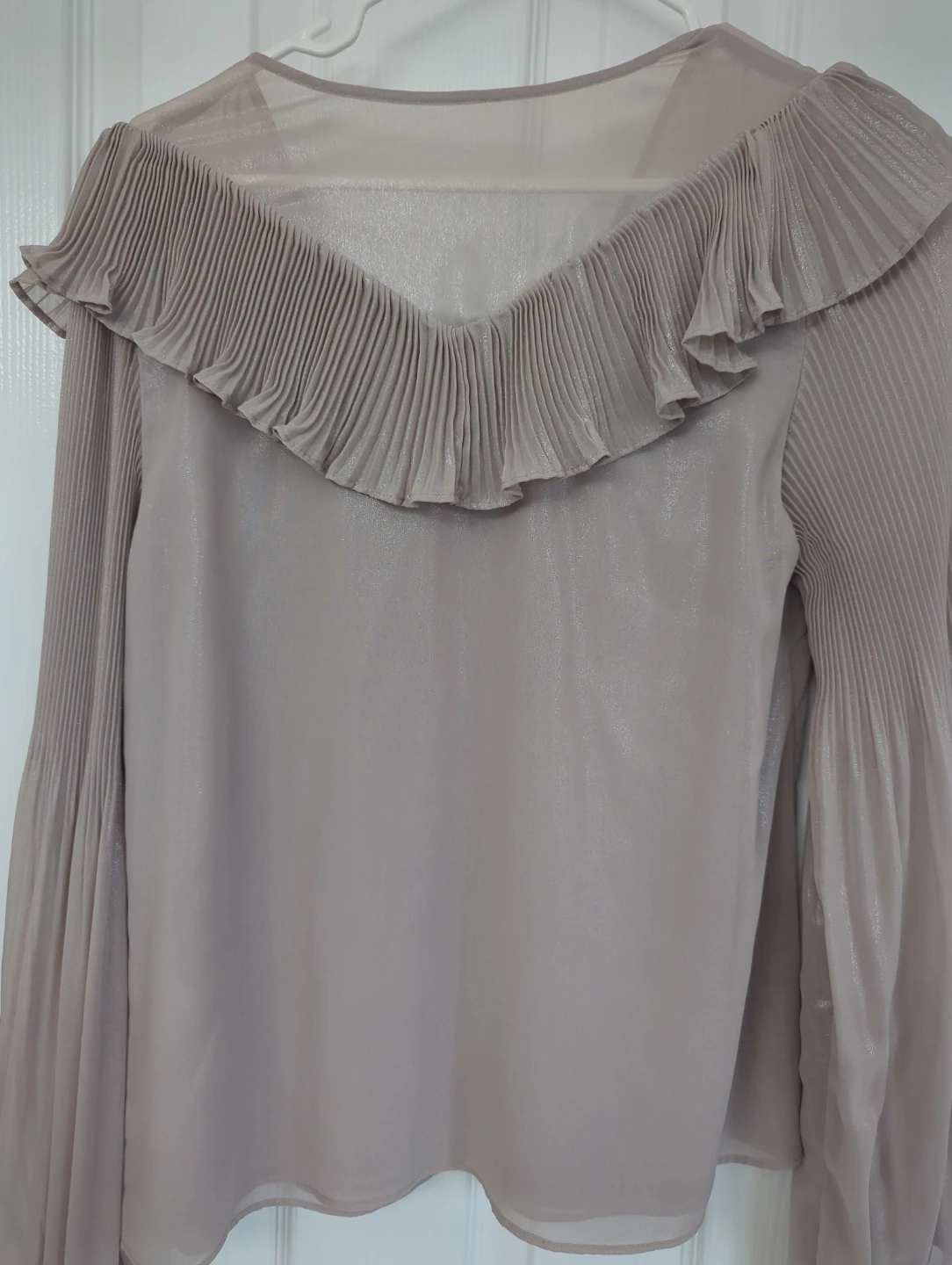 Adelyn Rae Pleated Ruffle Blouse - Size S - photo 5