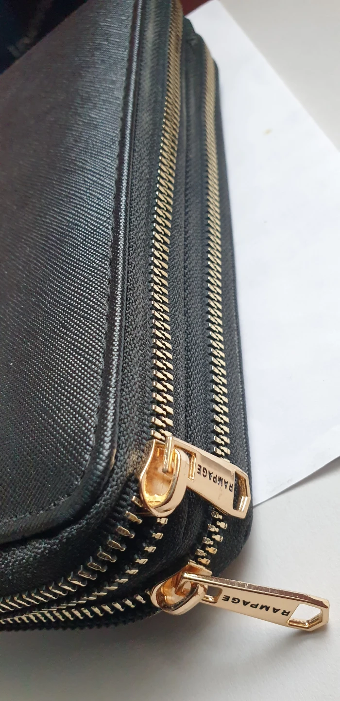 Rampage Women Black Double Zip Around Wallet - photo 4