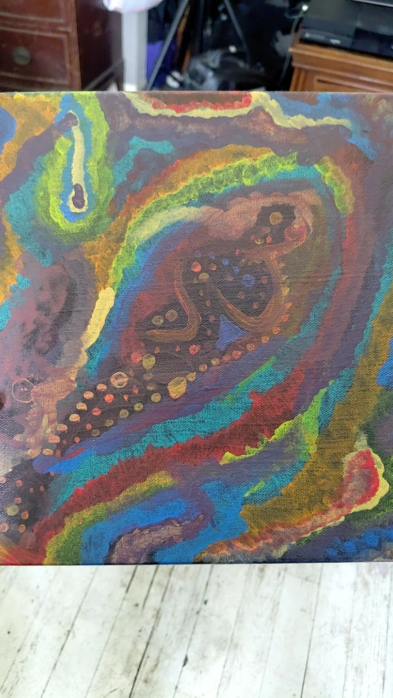 Abstract Swirl Painting