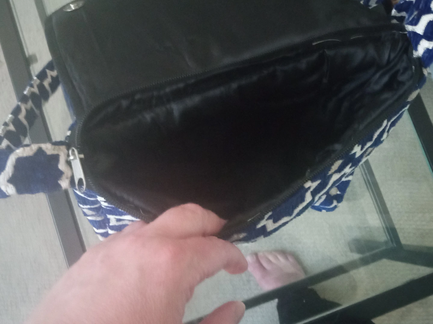 Blue Geometric Pattern Crossbody Bag - photo 3