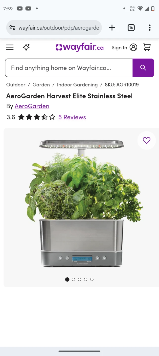 AeroGarden Hydroponic Indoor Garden System