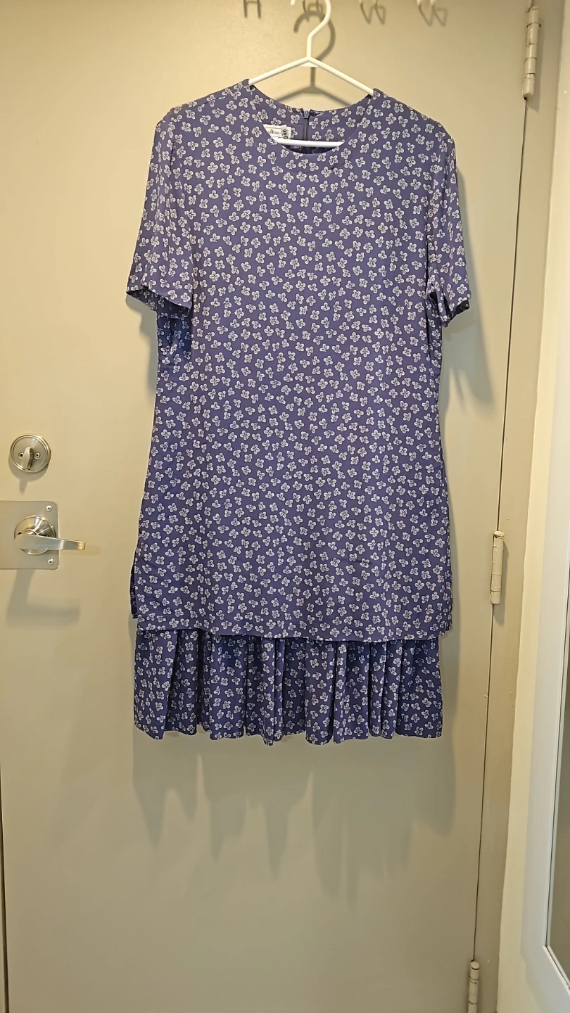 Talbots Women's Blue Floral Dress - Size 14