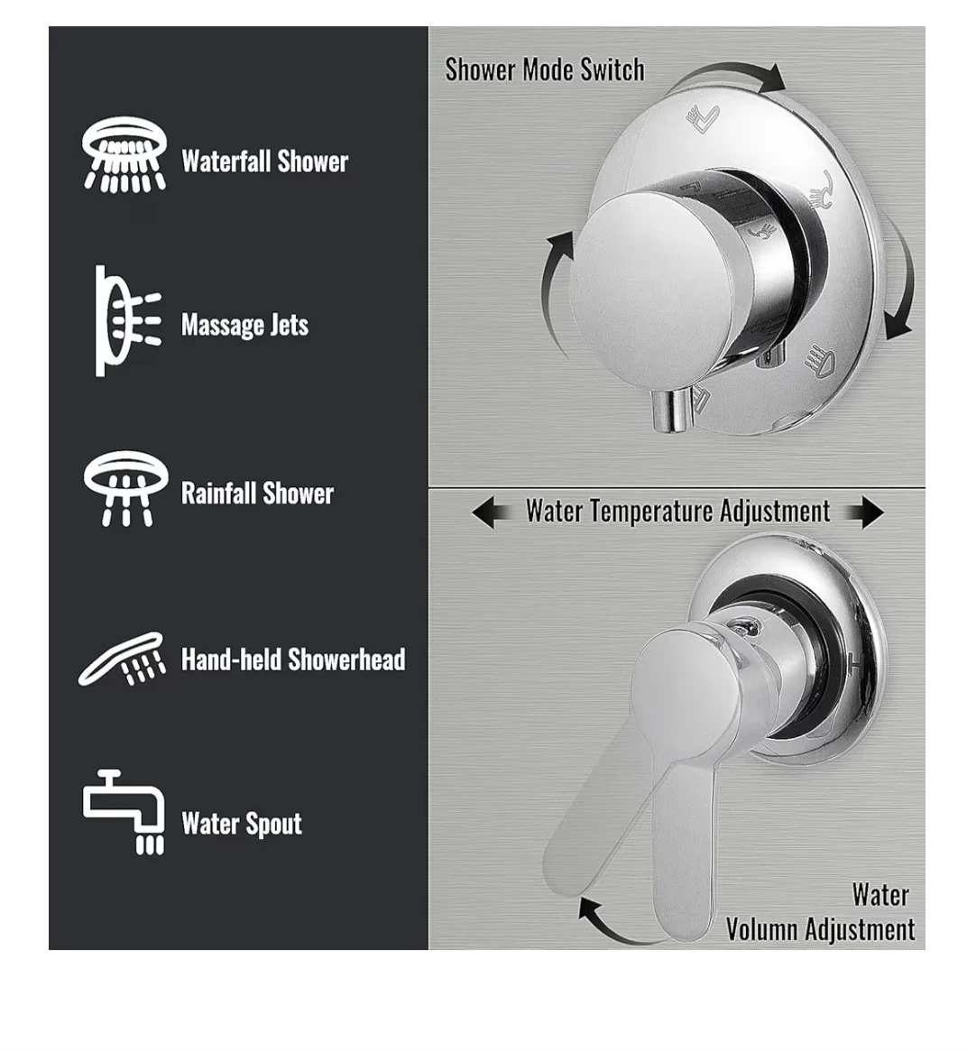 VEVOR Stainless Steel Shower Panel System - photo 2