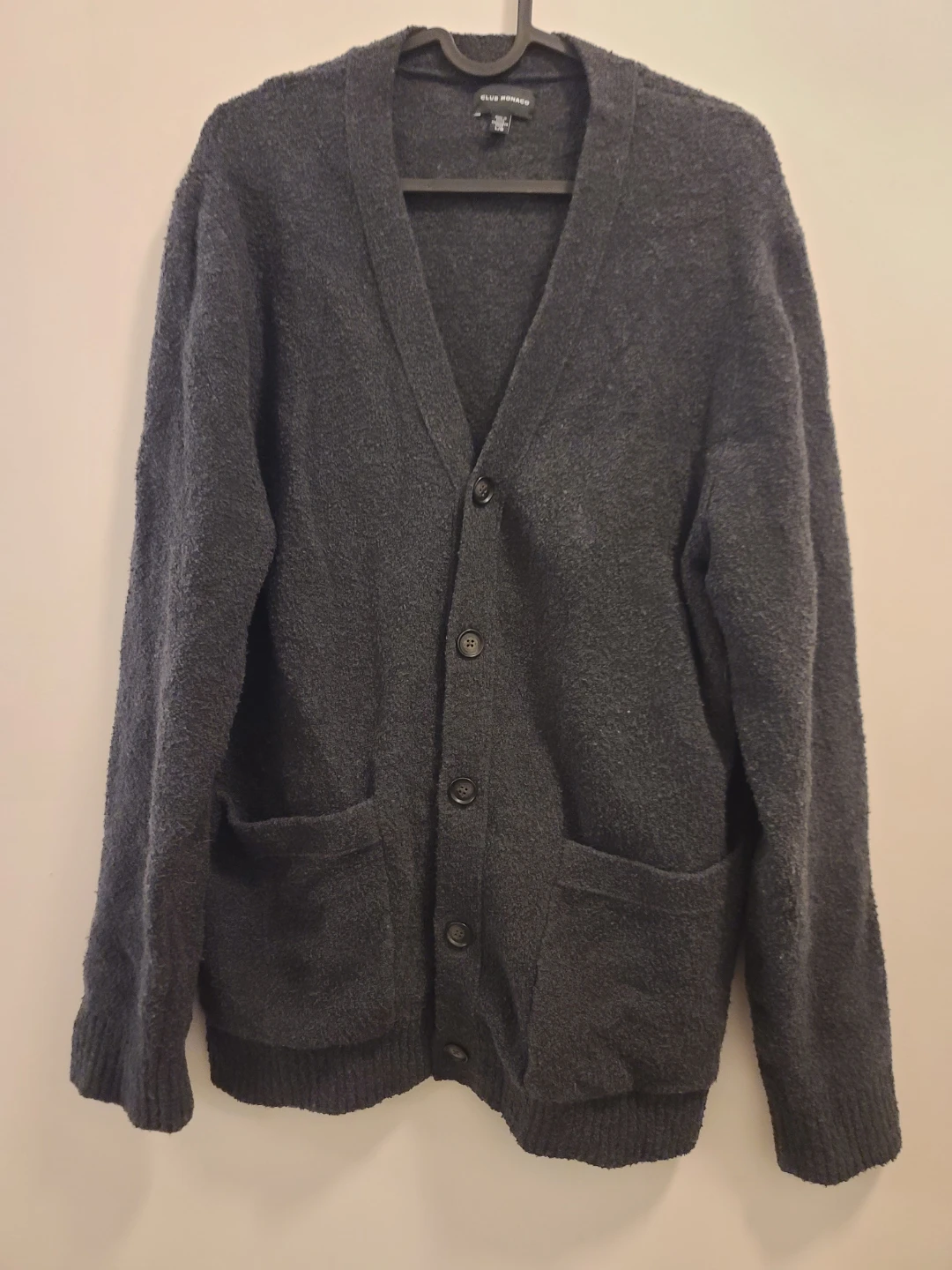 Club Monaco Men's Dark Grey Cardigan Sweater Size L