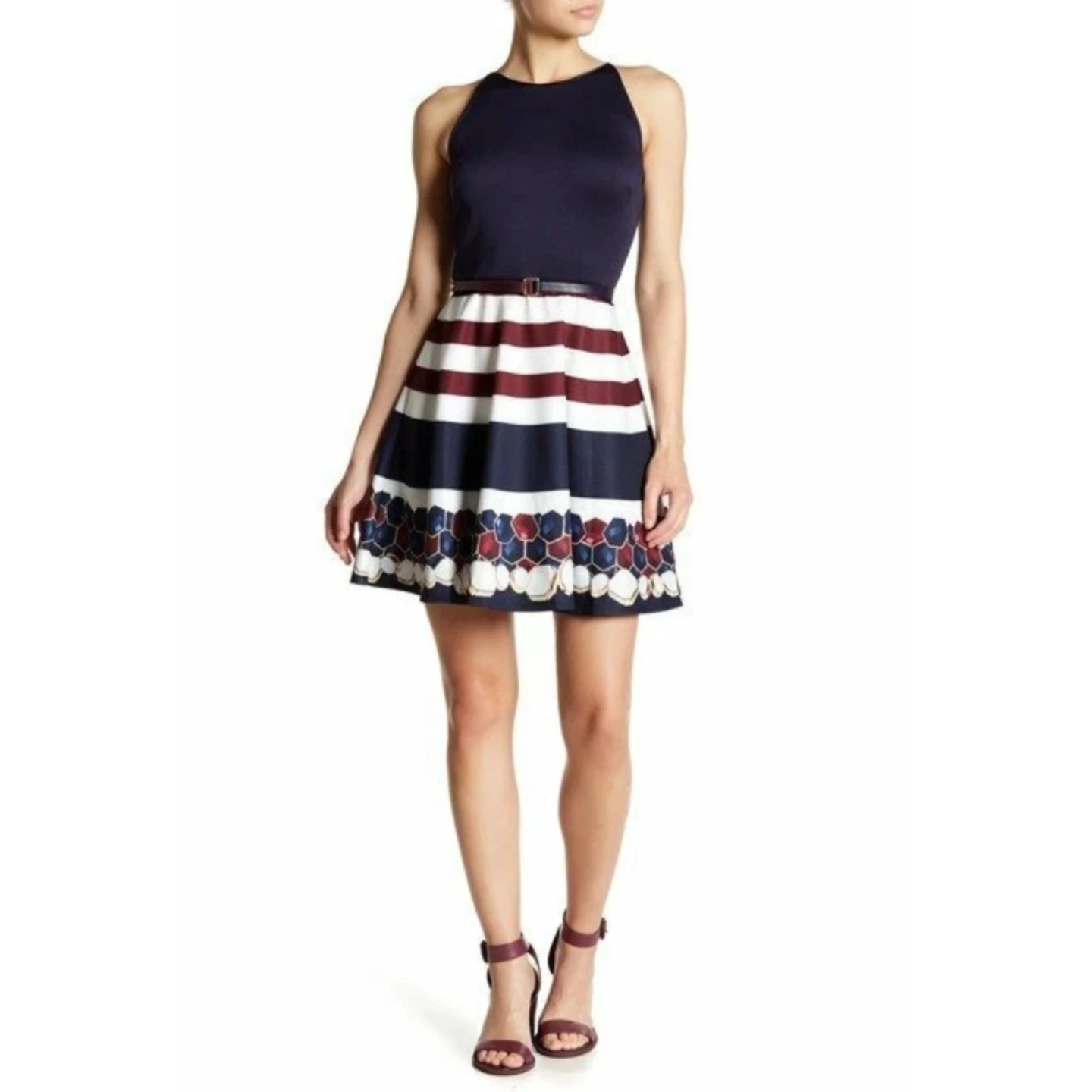 Ted Baker London Annalie Rowing Stripe Skater Dress in Navy. - photo 2