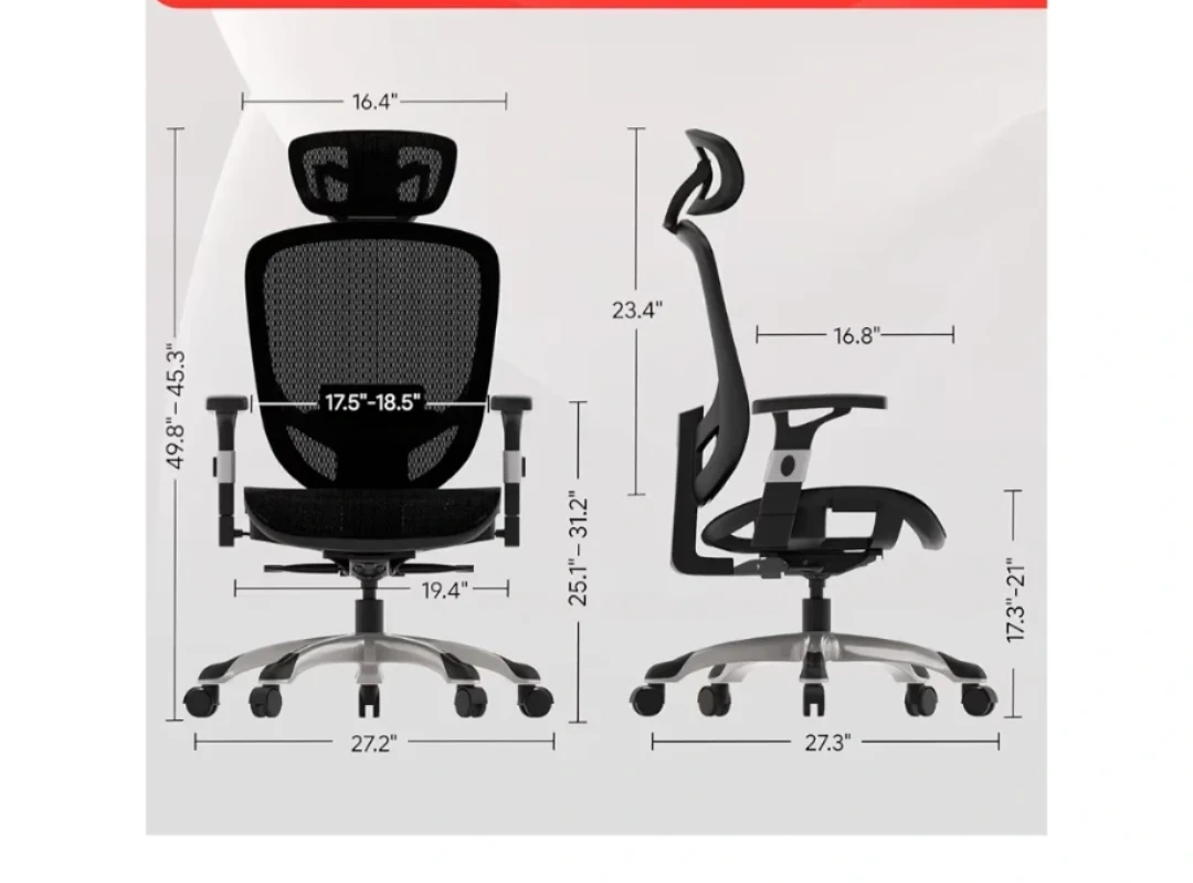 Flexfit Mesh Desk Chair with adjustable armrests and seat - photo 5