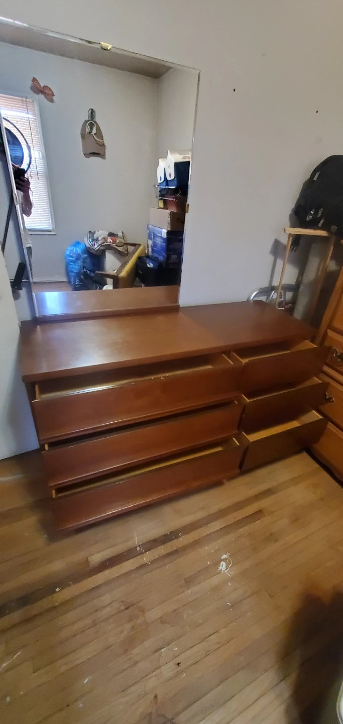 Wooden Dresser with Mirror - photo 2