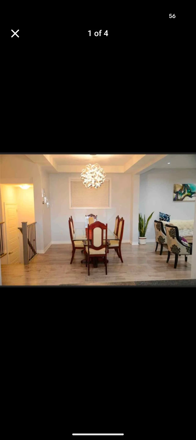 Wooden Dining Table with 6 Chairs