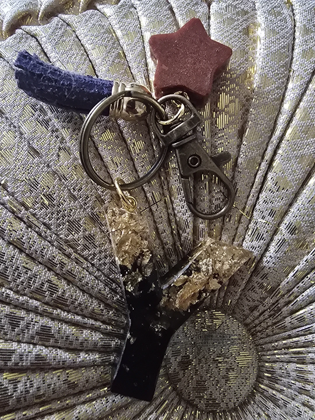 Handmade Resin Letter Keychain with Tassel - photo 5