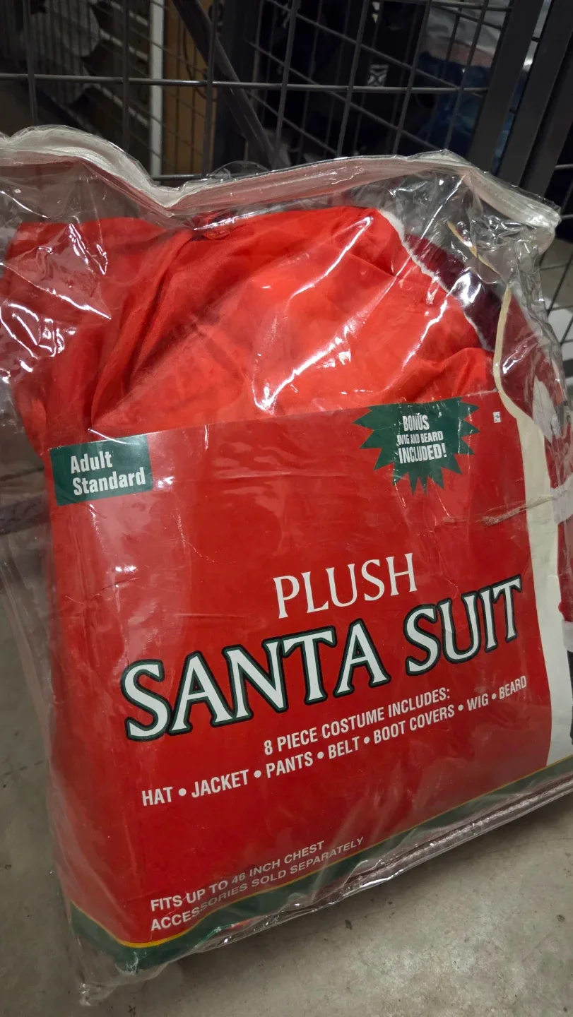 Adult Standard Plush Santa Suit - 8 Piece Costume - photo 2