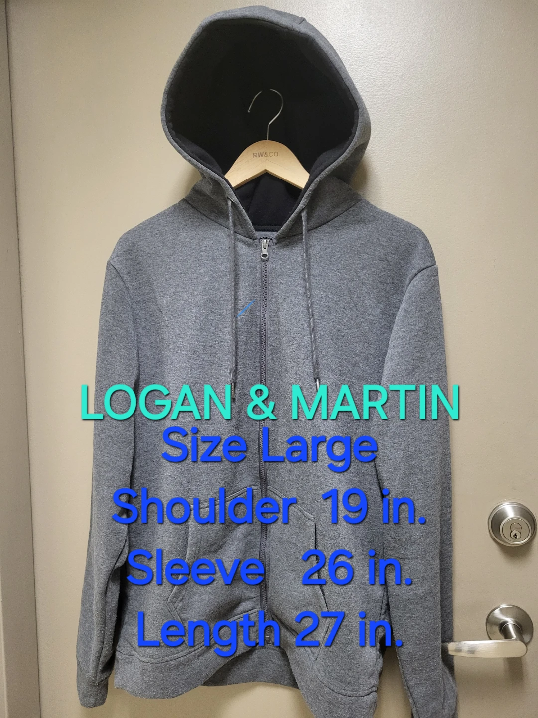Logan & Martin Men's Full-Zip Hoodie - Size Large