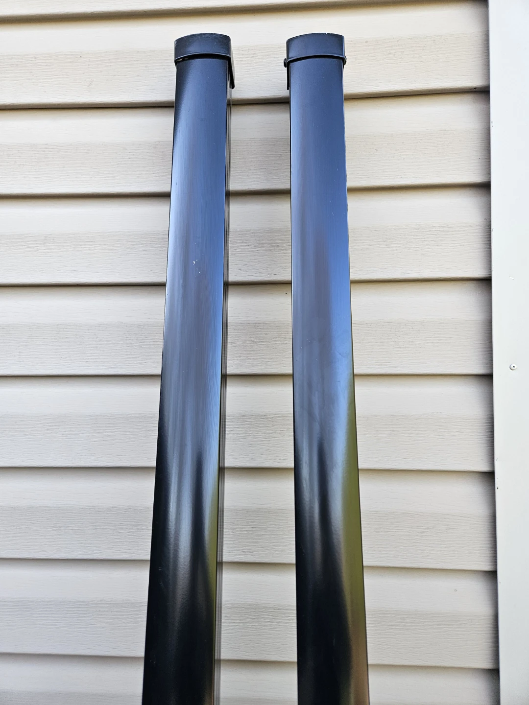7ft Aluminum Outdoor Handrails and 4 uprights – Black (Set of 2) - photo 2