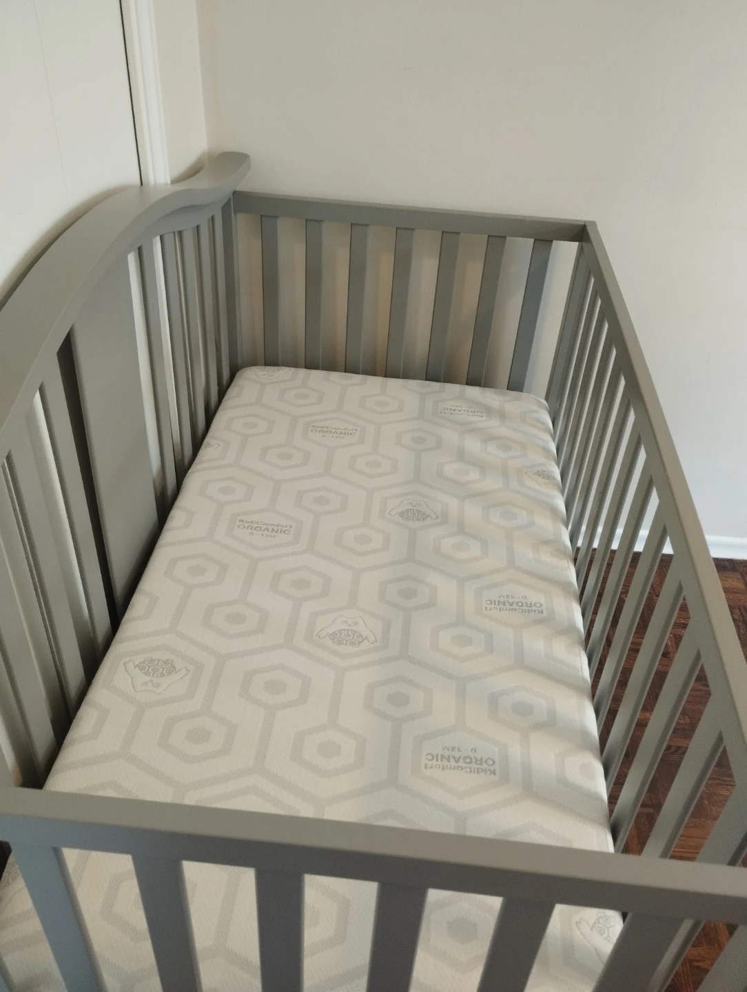Graco Grey Convertible Crib with Mattress and Storage Drawer