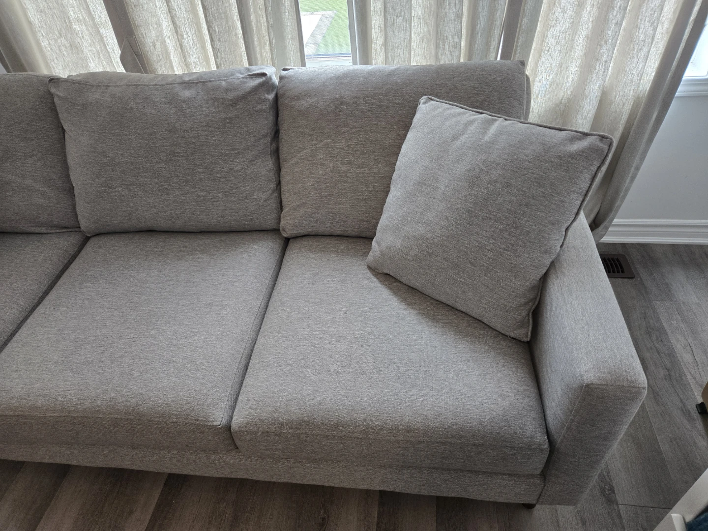 Grey Sofa with Throw Pillows - photo 3