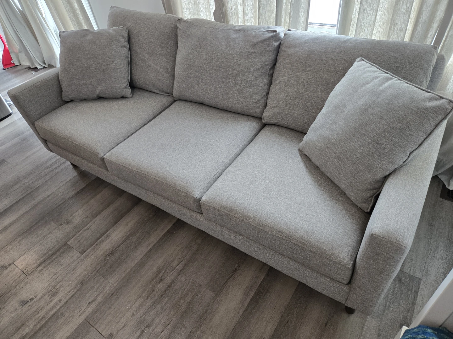 Grey Sofa with Throw Pillows - photo 4