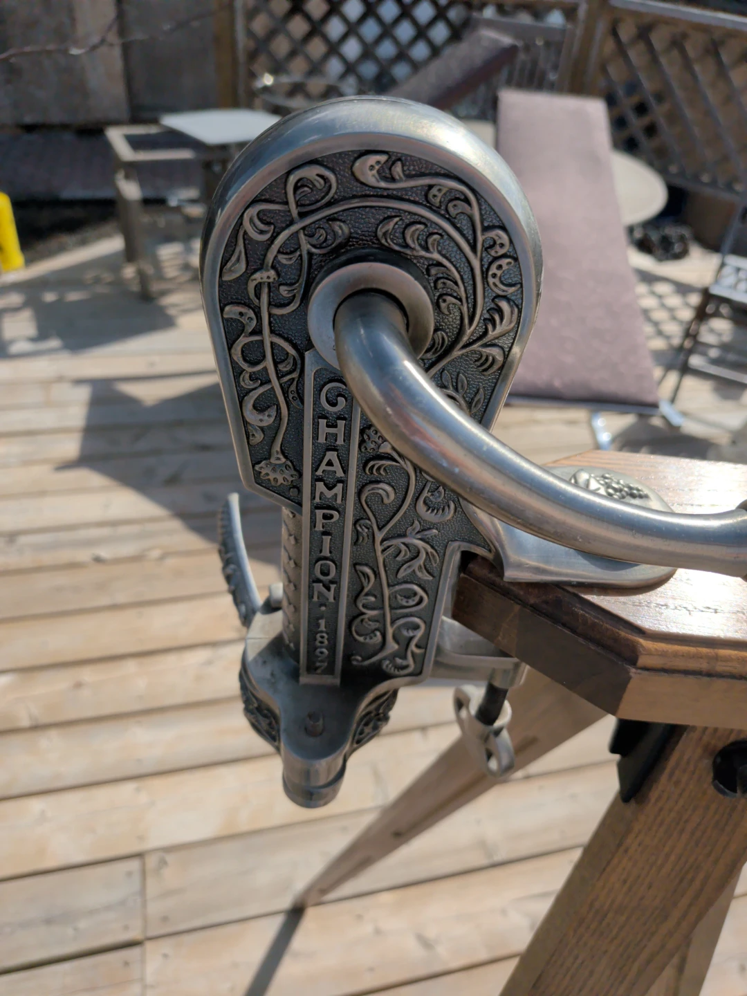 Champion "1897" Corkscrew with Wooden Stand - photo 3