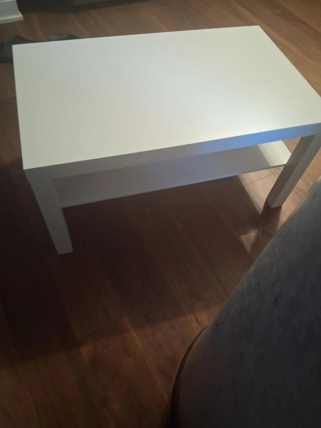 White Coffee Table with Shelf - photo 2