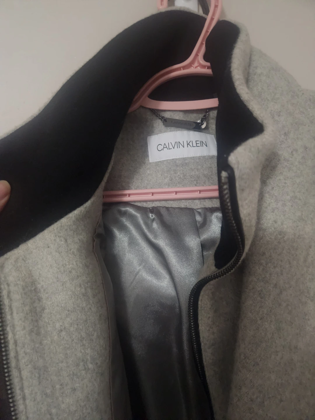 Calvin Klein Women's Grey Wool Blend Coat - photo 2
