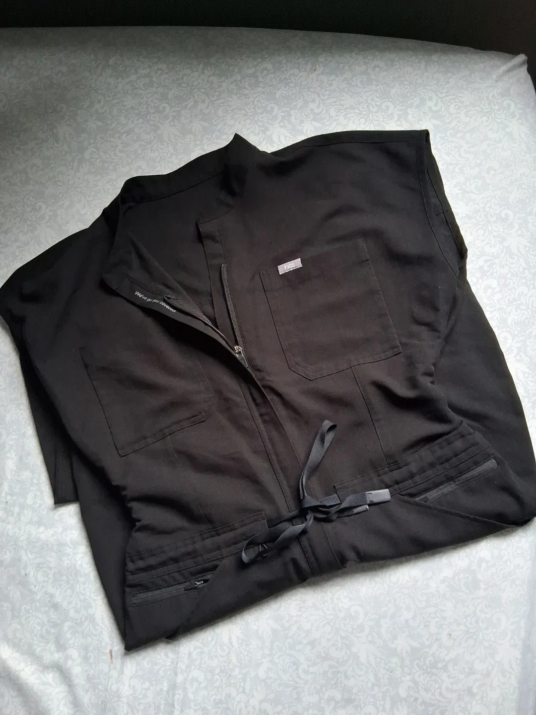 FIGS Black Scrub Jacket