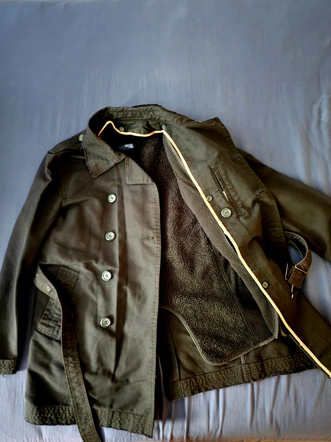 Men's Vintage Double-Breasted Trench Coat - photo 2