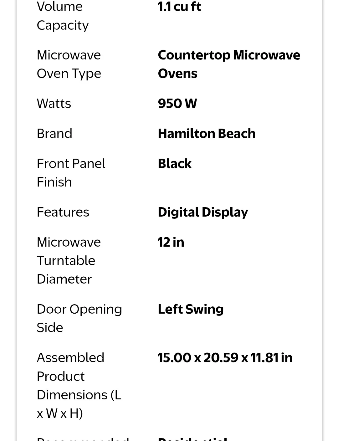 Hamilton Beach Countertop Microwave - Black - photo 4