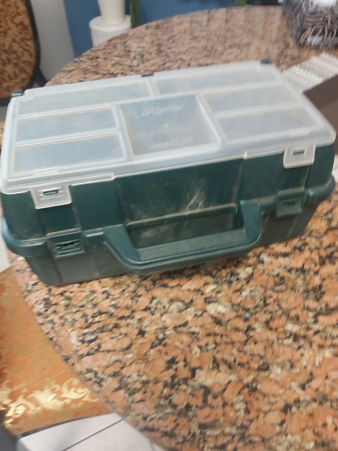 Green Plastic Tackle Box with Compartments - photo 2