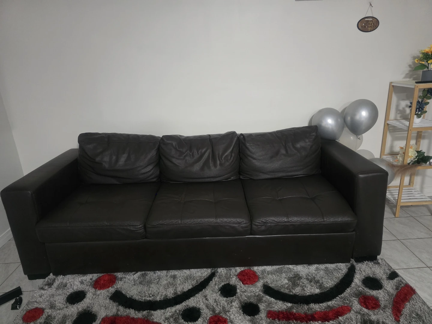 Brown Faux Leather bed Sofa - photo 4