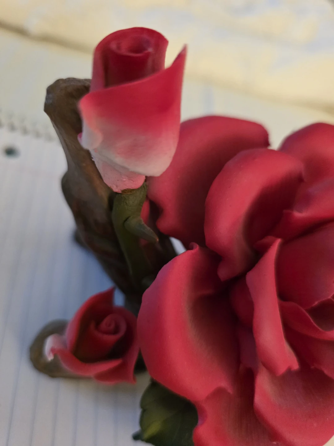 Vintage ceramic rose - photo 3