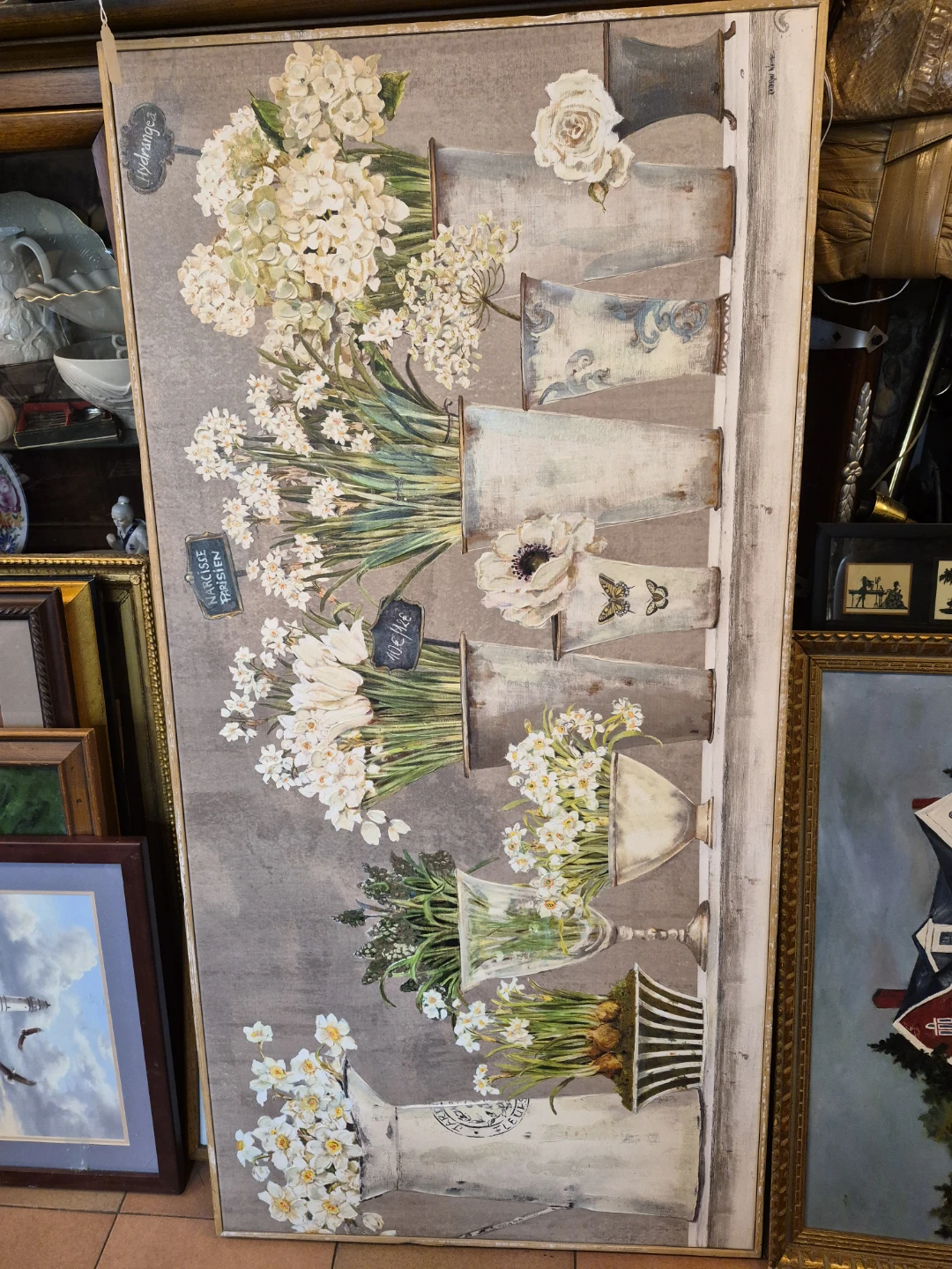 Floral Wall Art with Vases and Flowers - photo 2
