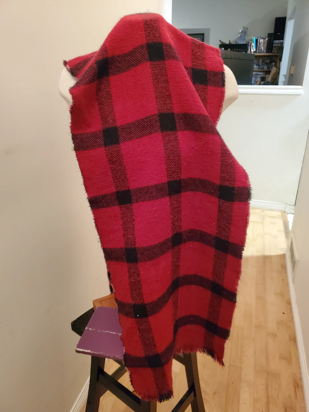 Reversible Plaid and Striped Scarf - photo 3